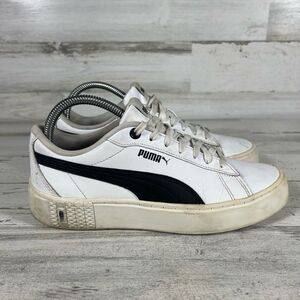 Puma Womens Smash Platform‎ V2 373035-02 White Casual Shoes Sneakers Size 7.5